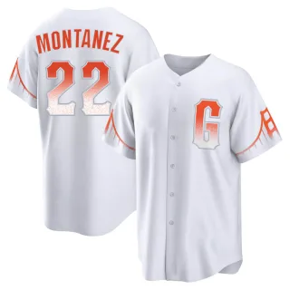 Willie Montanez Men's San Francisco Giants Alternate Jersey - Black Golden  Replica